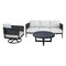 International Concepts Outdoor 3 Piece Patio Furniture Set Including the Sofa, Coffee Table, and Swivel Rocking Chair KODOT-12RC-201SW-203 - alternate 1